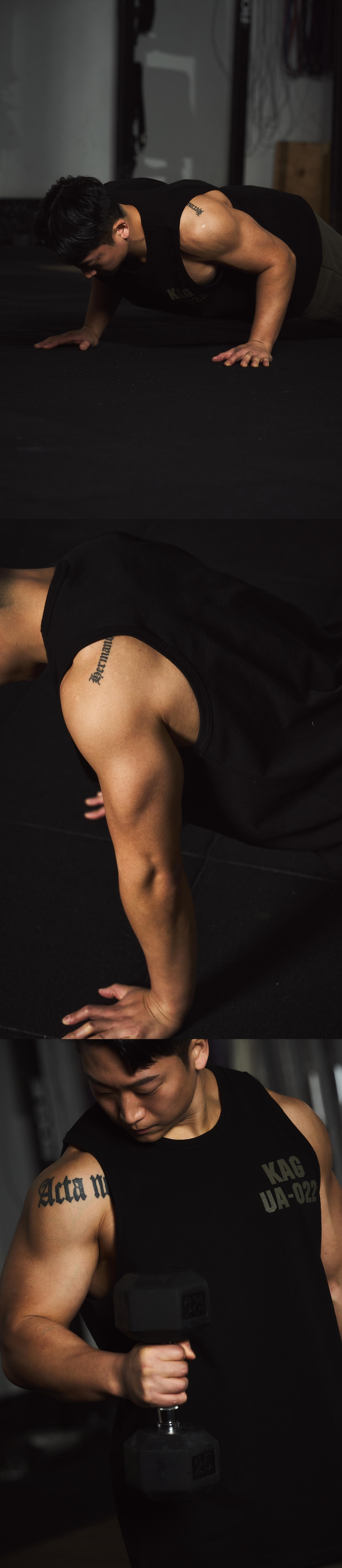 카키그라도 UA-022 세미오버핏 슬리브리스 상세이미지